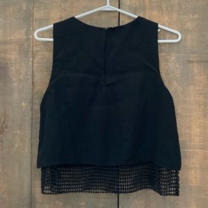 Black crop top from Club Monaco